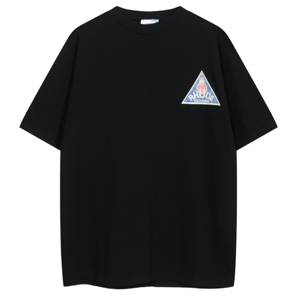 Rhude chic logo print black short sleeve Tee